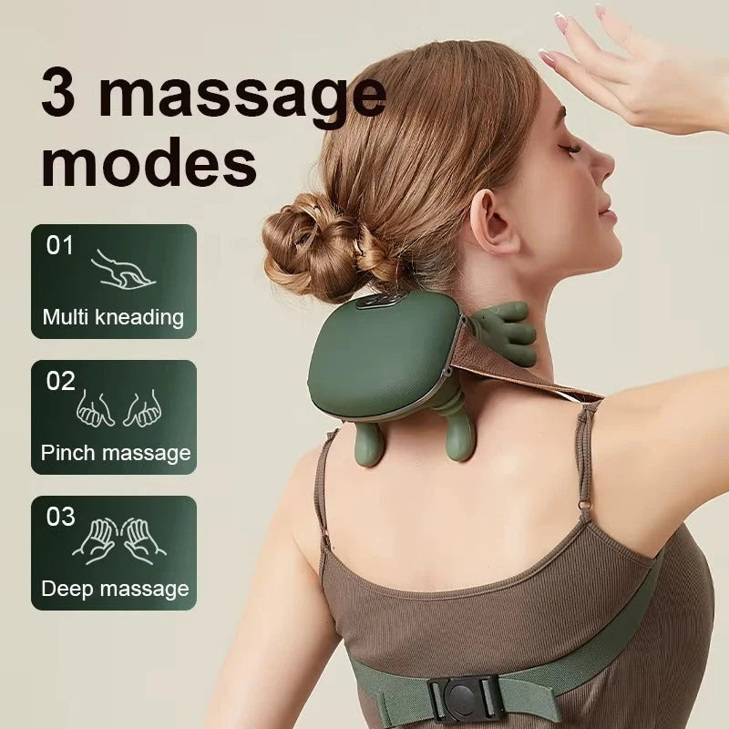 NeckEase™ Shiatsu Massager | Deep Tissue Massage with Soothing Heat