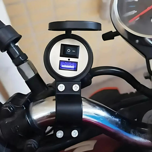 ✨🪔 New Year Dhamaka Sale 🎁💥 Waterproof Motorcycle USB Fast Charger (5V/2A)